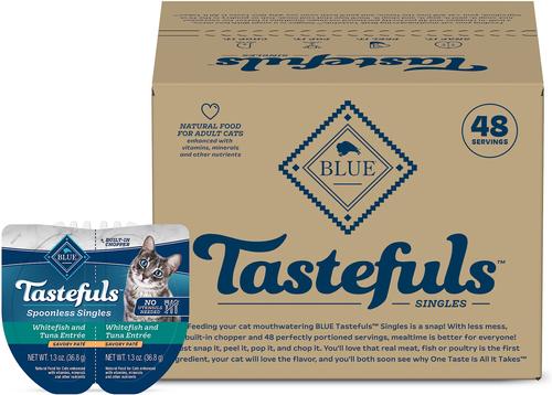 Tastefuls Spoonless Singles Beef Entrée Pate Adult Cat Food, 2.6-oz cup, case of 24
