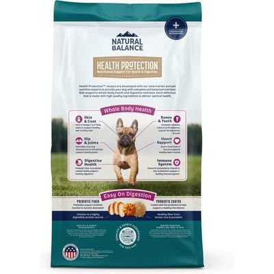 Alimento seco para perros adultos de razas pequeñas con pollo real, arroz integral y calabaza, Health Protection, bolsa de 12 lb