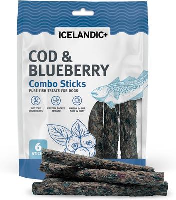 Cod & Spinach Combo Sticks Dog Treats, 6 count