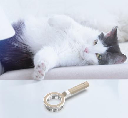 WAGNIFY 360 Degree & Multi-Directional Modern Grooming Dog & Cat Rake Comb, Pink