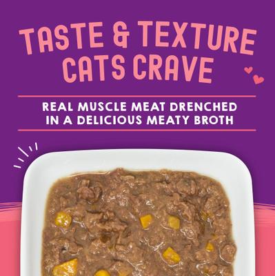Carnivore Cravings Tuna & Pumpkin Flavored Shredded Wet Cat Food, 2.8-oz pouch, case of 24