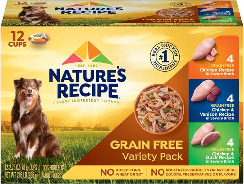 Grain-Free Chicken & Duck Recipe in Broth Wet Dog Food, 2.75-oz tray, bundle of 24