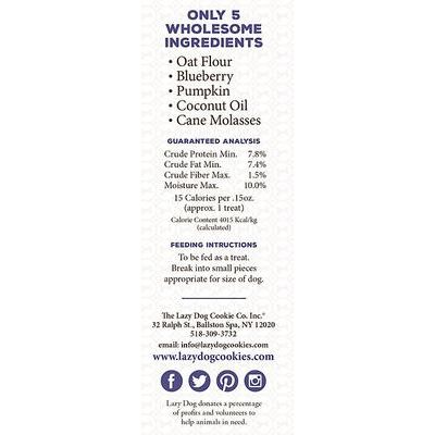 Galletas crujientes horneadas con avena, arándanos y melaza para perros, con ingredientes limitados, caja de 14 oz