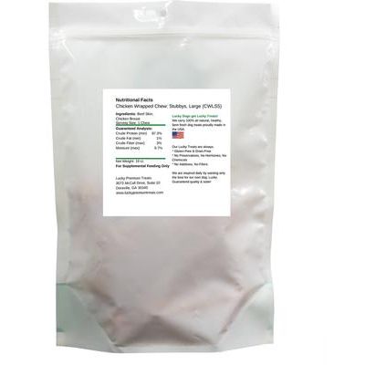 Golosinas de cuero crudo envueltas en pollo para perros, 3 unidades