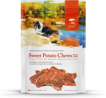 Sweet Potato Chews with Liver Dog Treats, 9.3-oz bag