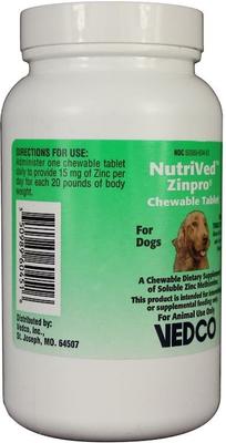 NutriVed Zinpro Dietary Chewable Dog Supplement, 100 count