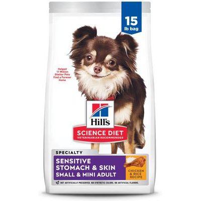 Adult Sensitive Stomach & Sensitive Skin Small Breed & Mini Breed Chicken Recipe Dry Dog Food, 4-lb bag