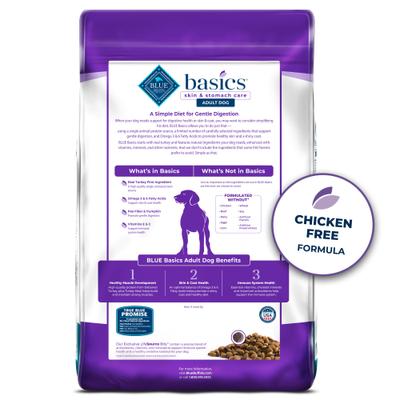 Basics Skin & Stomach Care Adult Grain-Free Turkey & Potato Recipe Dry Dog Food, 11-lb bag