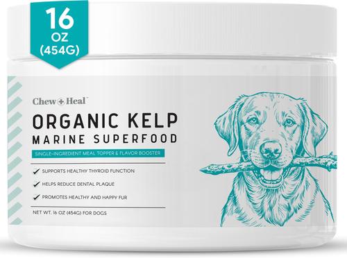 Organic Kelp Marine Superfood Granules Dental Supplement for Dogs, 4-oz jar