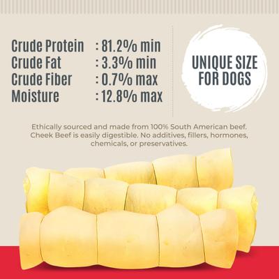 Beef Cheek Rolls 9 to 11-in Dog Treats, 3 count