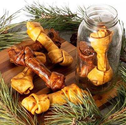 Beefhide 6 to 7-inch Beef & Chicken Flavored Variety Pack Dog Bones, 8 count