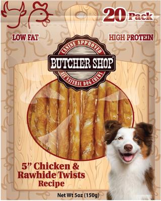 5-in Chicken & Rawhide Twists Recipe Dog Jerky Treat, 8-oz bag
