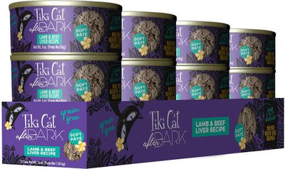After Dark Pate Lamb & Beef Liver Recipe Grain-Free Wet Cat Food, 3-oz can, case of 12