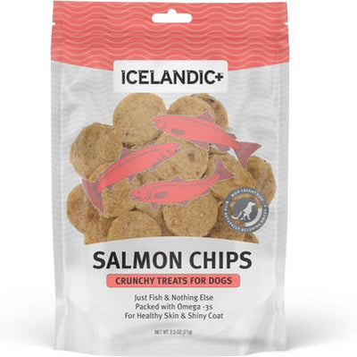 Galletas de salmón y patatas fritas para perros, bolsa de 2.5 oz