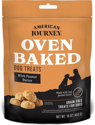 Paquete variado - Galletas crujientes de mantequilla de maní American Journey para perros, bolsa de 473 g, sabores salmón y cordero