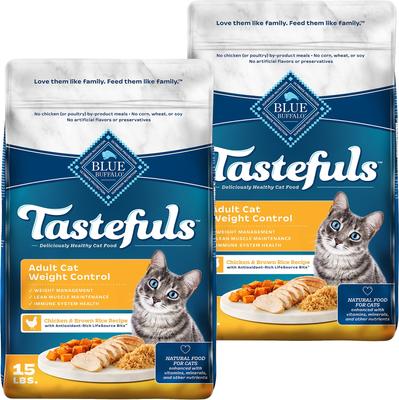 Tastefuls Weight Control Adult Dry Cat Food, 3-lb bag