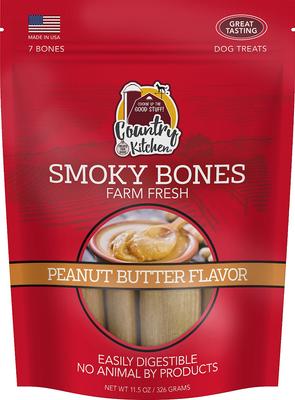 Smoky Bones Bacon Flavored Hard Chew Dog Treats, 7 count