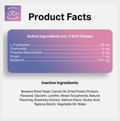 Soft Chews Calming Supplement for Cats, 60 Count