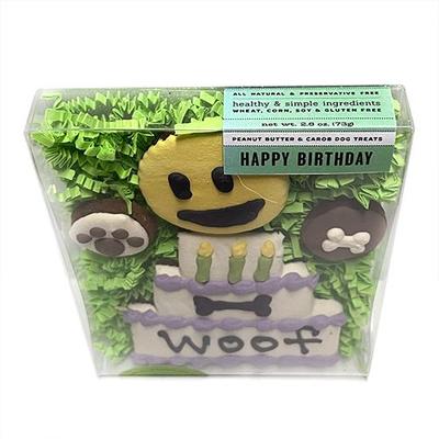 Natural Peanut Butter Flavored Happy Birthday Crunchy Dog Treats, 4 count