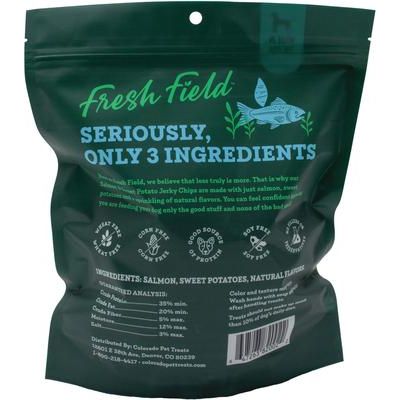 Premios para perros de cecina de salmón y batata sin OMG, bolsa de 14 oz