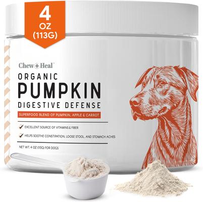 Organic Pumpkin Digestive Defense Superfood Blend Powder Digestive Aid Supplement for Dogs, 16-oz jar