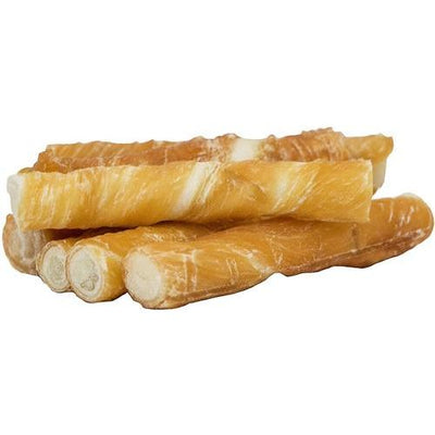 Golosinas extra pequeñas de cuero crudo envueltas en pollo para perros, 400 unidades