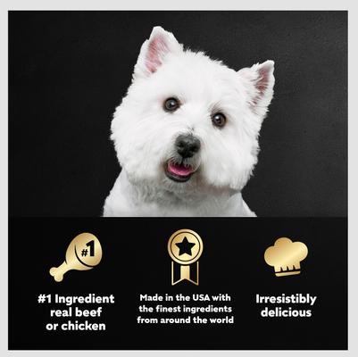 Bundle: Pedigree Chopped Ground Dinner Variety Pack Wet Food + Cesar Classic Loaf in Sauce Beef Recipe, Filet Mignon, Grilled Chicken, & Porterhouse Steak Flavors Variety Pack Dog Food