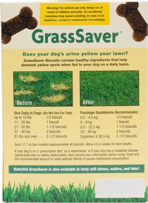 Galletas GrassSaver con sabor a mantequilla de maní, suplemento para la protección del césped de perros, caja de 325 g