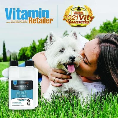 HyaFlex Hyalogic Pro Pure Hyaluronic Acid Zinc Joint & Immune Support Dog Supplement, 8-fl oz bottle