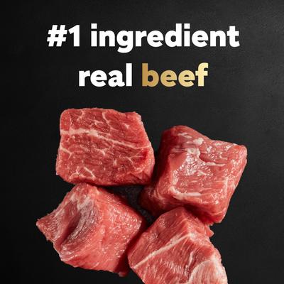 Paquete: Pan de carne César clásico en salsa, filete miñón, pollo a la parrilla y bistec porterhouse, bandejas de comida variadas + guarnición de filete miñón y verduras de primavera. Alimento seco para perros.