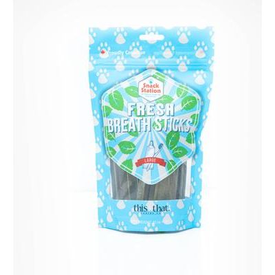 Snack Station Fresh Breath Sticks Large Dental Dog Treats, 10-oz bag