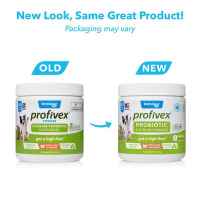 Profivex Probiotic for Digestive Health Prebiotic & Fiber Pork Liver Flavored Dog & Cat Powder Supplement, 4.25-oz jar