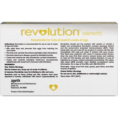 Solución tópica para gatos, 15.1-22 lbs, (caja gris topo), 6 dosis (suministro para 6 meses)