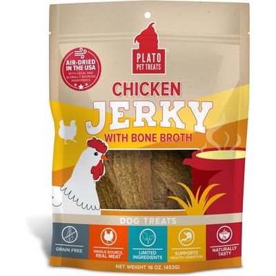Chicken Jerky with Bone Broth Dog Treat, 7-oz bag