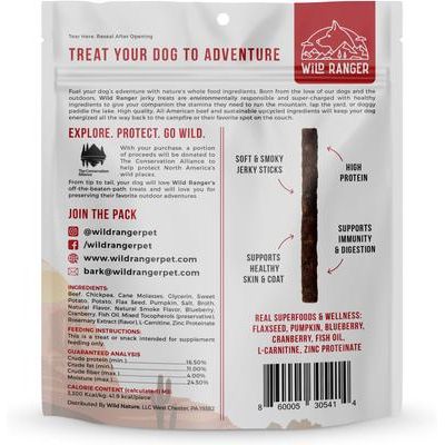 Beef, Sweet Potato, Pumpkin & Flaxseed with Real Superfoods Jerky Dog Treats, 8-oz bag