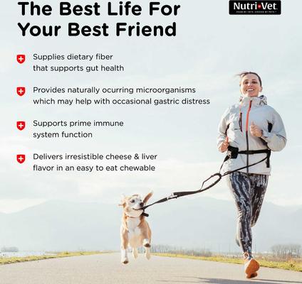 Bundle: Nutri-Vet Fish Oil Softgels Skin & Coat Supplement + Pre & Probiotics Soft Chews Digestive Supplement for Dogs