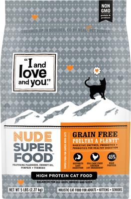 Nude Super Food Surf 'n Chick Grain-Free Dry Cat Food, 5-lb bag