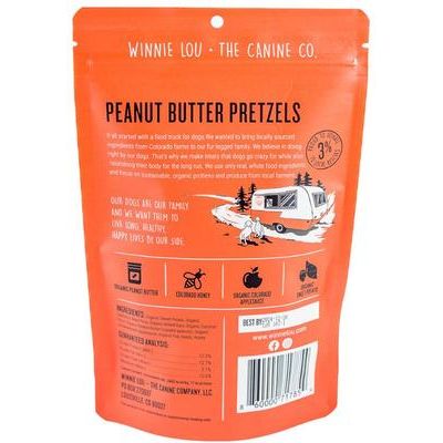 Peanut Butter Pretzels Crunchy Dog Treats, 4-oz bag