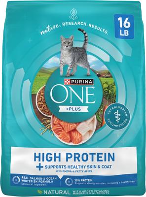 Plus Skin & Coat Health Formula Natural Salmon & Ocean Whitefish High Protein Dry Cat Food, 22-lb bag