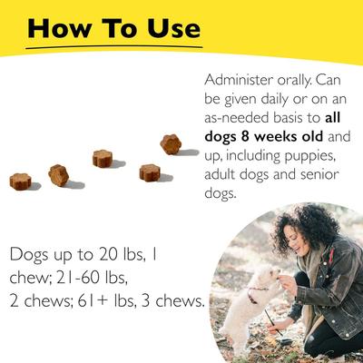 Pet Calming Chew Supplement for Dogs, 60 count