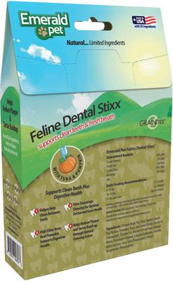 Feline Dental Stixx with Tuna & Pumpkin Grain-Free Dental Cat Treats, 3.6-oz bag