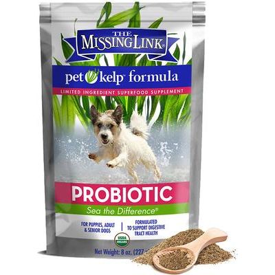 The Missing Link, Pet Kelp Probiotic, kelp orgánico + linaza + calabaza + probióticos, 227 g.