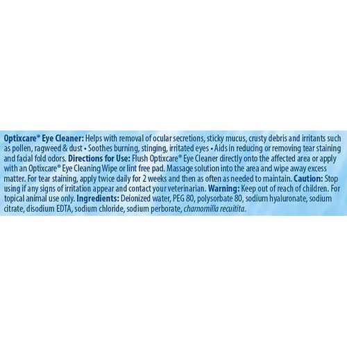 Limpiador de ojos para perros y gatos, botella de 3.38 oz