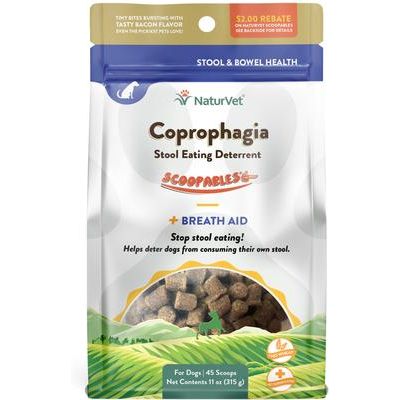 NaturVet, Stool Eating Deterrent Scoopable Tiny Bites, apoyo digestivo contra la coprofagia de perros, 312 g
