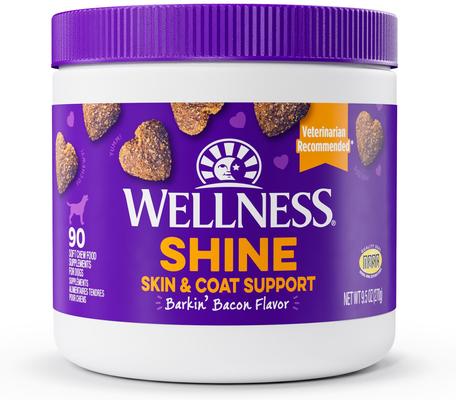 Shine Skin & Coat Bacon Flavor Chew Supplements for Dogs, 45 count
