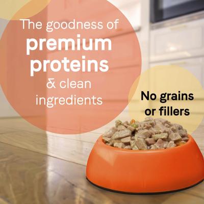 Bundle: CANIDAE PURE Petite Small Breed Pottage Style Dinner with Duck & Pumpkin Breed + Small Breed Fricassee Style Dinner with Turkey & Green Beans Wet Dog Food Trays