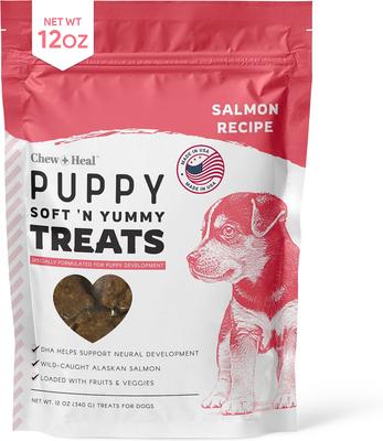 Puppy Soft 'N Yummy Wild Alaskan Salmon Limited Ingredient Jerky Dog Treats, 5-oz bag