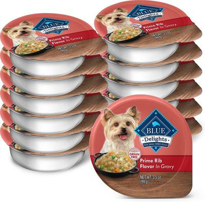 Divine Delights Prime Rib Flavor Hearty Gravy Dog Food Trays, 3.5-oz tray, bundle of 24