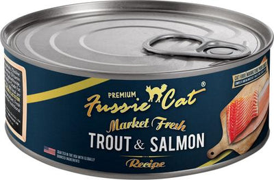 Comida húmeda para gatos Market Fresh Trout & Salmon, lata de 5.5 oz, caja de 24