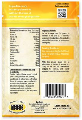 Tiras multivitamínicas para perros adultos, 30 unidades